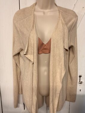 Faded Glory Light Beige Knit Cardigan